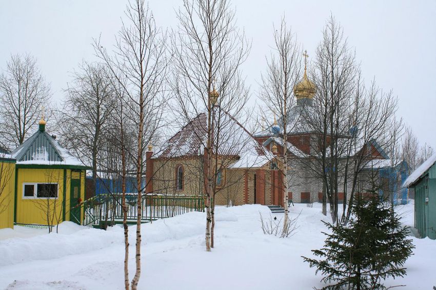 Печорский Богородицкий Скоропослушнический женский монастырь, Печора (Печора, город, Республика Коми). общий вид в ландшафте