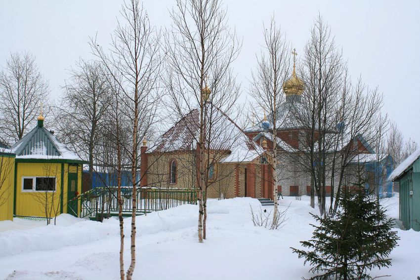 Печора. Печорский Богородицкий Скоропослушнический женский монастырь. общий вид в ландшафте