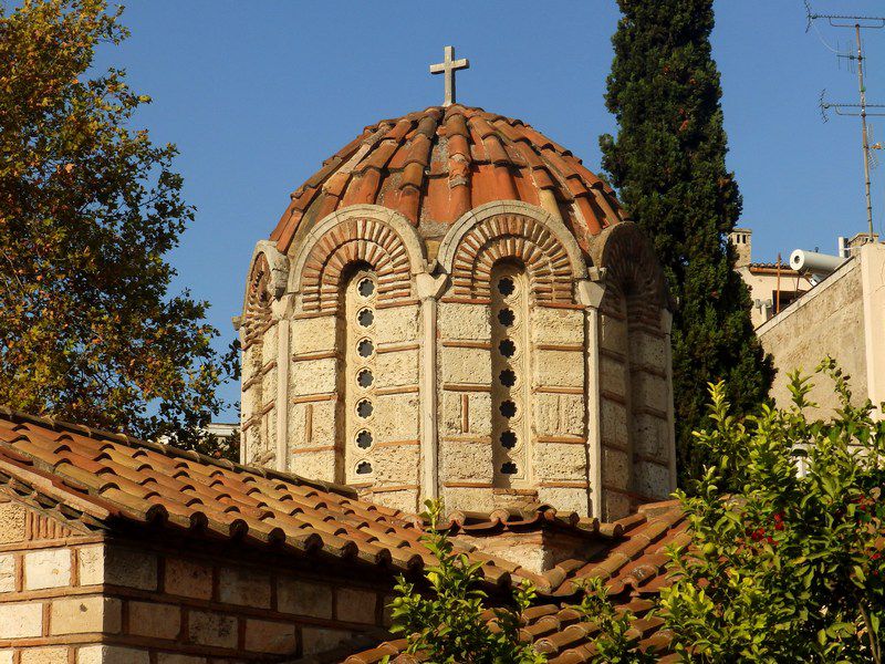 Церковь Бесплотных Сил (Агия Ассомати), Афины (Αθήνα) (Аттика (Ἀττική), Греция). архитектурные детали