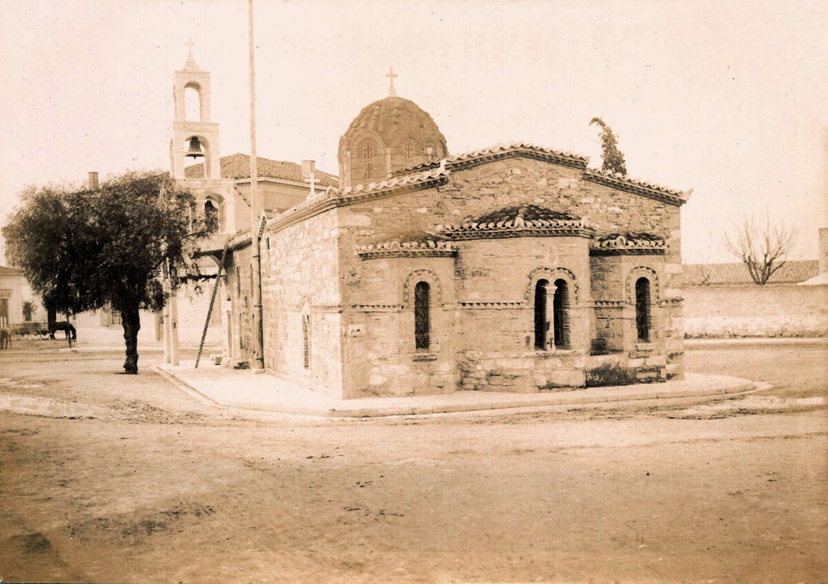 Церковь Бесплотных Сил (Агия Ассомати), Афины (Αθήνα) (Аттика (Ἀττική), Греция). архивная фотография, Фото приблизительно 1905 года