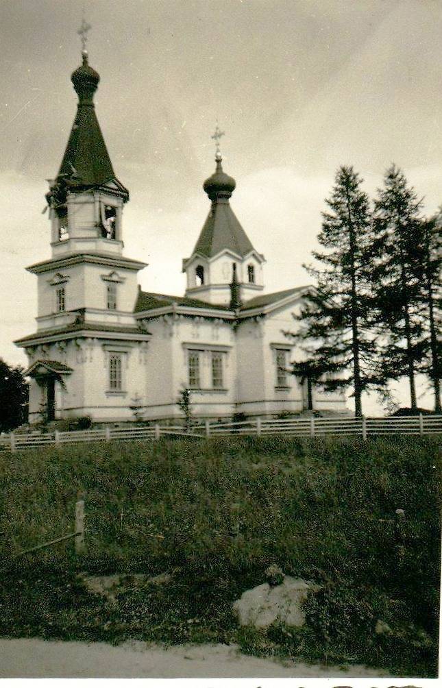 Фото 1941 г. с аукциона e-bay.de, архивная фотография. Церковь Николая Чудотворца, Корписелька (Суоярвский район, Республика Карелия)