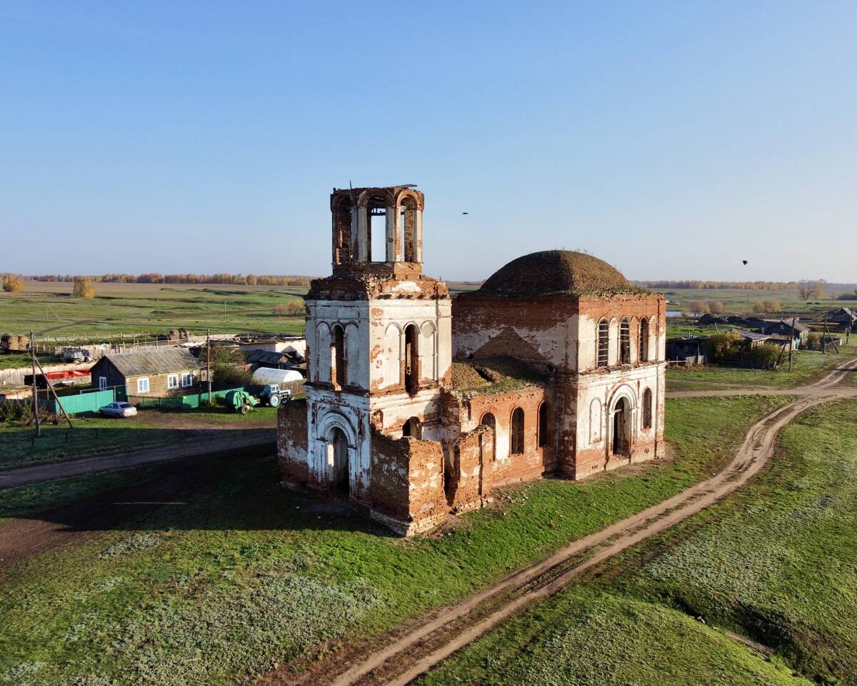 Церковь Михаила Архангела, Горшково (Шумихинский район, Курганская область). фасады, Вид с ЮЗ