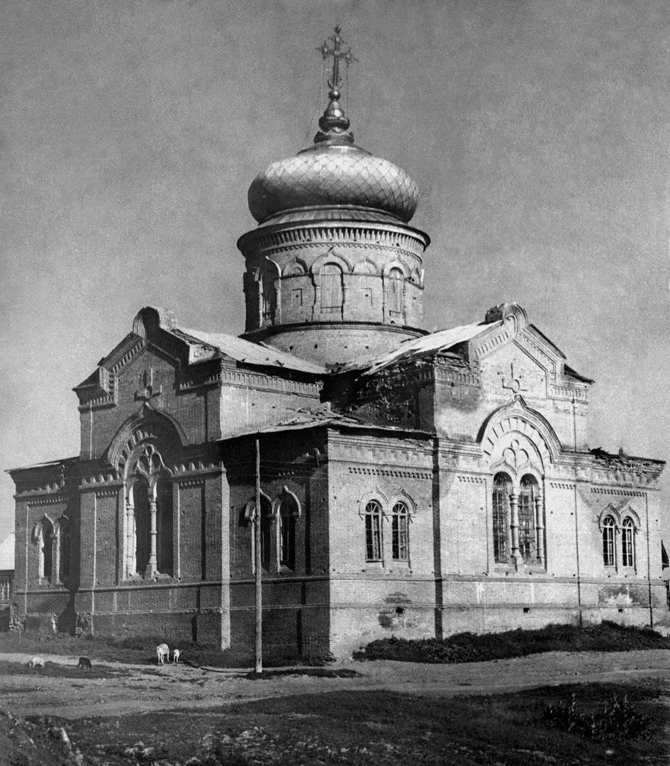 Церковь Казанской иконы Божией Матери, Первомайское (Инзенский район, Ульяновская область). архивная фотография, Фото 80-х годов, из коллекции местных жителей