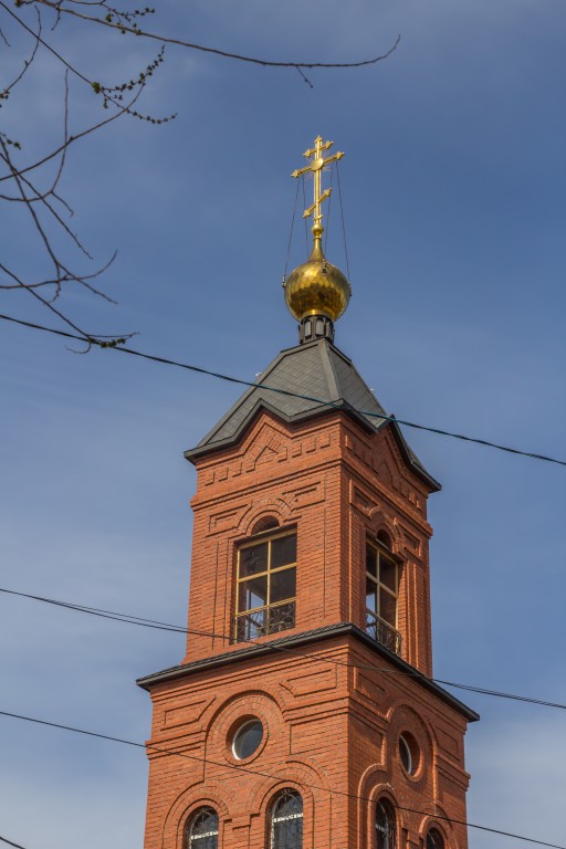 Орск. Церковь Покрова Пресвятой Богородицы при архиерейском подворье. архитектурные детали, Верхние ярусы колокольни