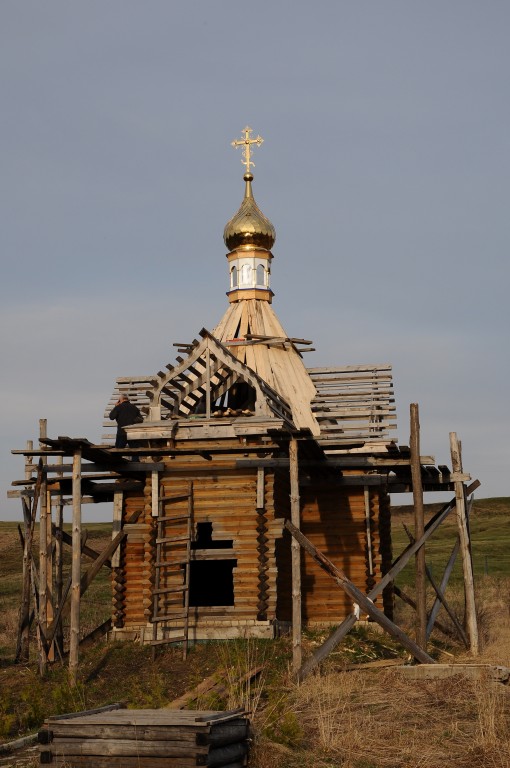 Часовня Казанской иконы Божией Матери, Верхнее Атыково (Батыревский район, Республика Чувашия). дополнительная информация, Часовня в процессе строительства 
