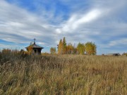 Церковь Георгия Победоносца, вид от Варлаамовской церкви на церковище Георгиевской церкви<br>, Римское, Пудожский район, Республика Карелия