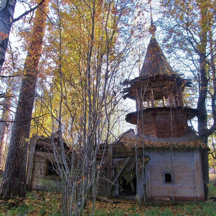 Ялгандсельга. Часовня Николая Чудотворца. фасады, панорама с северной стороны