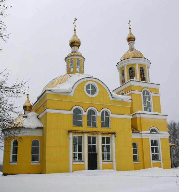 Мурыгино. Церковь Воздвижения Креста Господня (новая). фасады