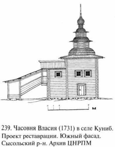 Часовня Петра и Павла, Куниб (Сысольский район, Республика Коми). архивная фотография, Взято из книги 