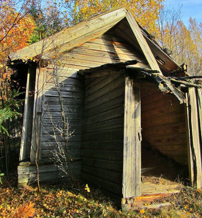 Часовня Варвары великомученицы, Матёрое (Матёра),урочище (Плесецкий район, Архангельская область). фасады, вид с северо-запада