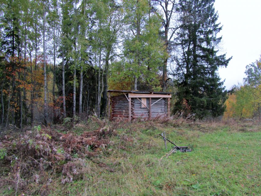 Часовня Космы и Дамиана, Чёлма, урочище (Плесецкий район, Архангельская область). общий вид в ландшафте, вид с северо-востока