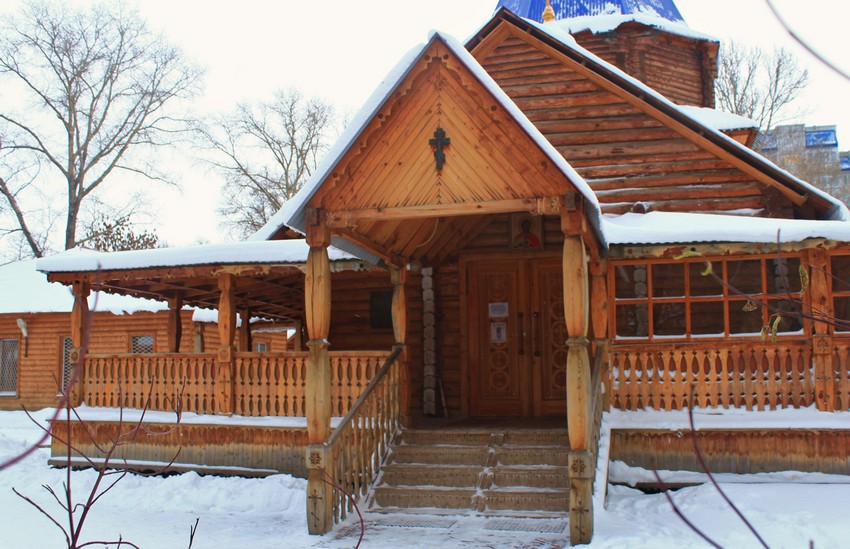 Церковь Иоанна Воина, 116 километра, посёлок (Самара, город, Самарская область). фасады, Основное западное крыльцо