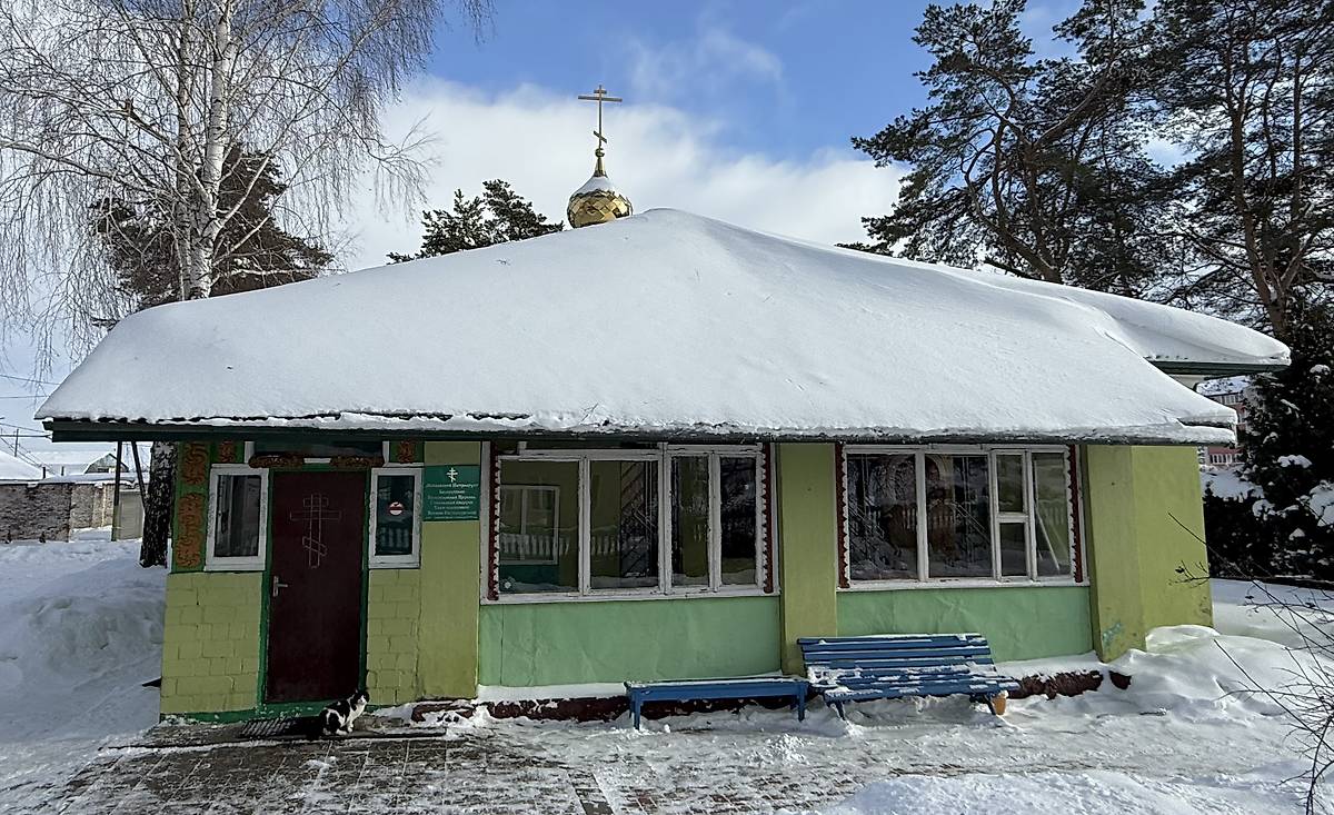 Вид с запада, фасады. Церковь Ксении Петербургской, Большевик (Гомельский район, Беларусь, Гомельская область)
