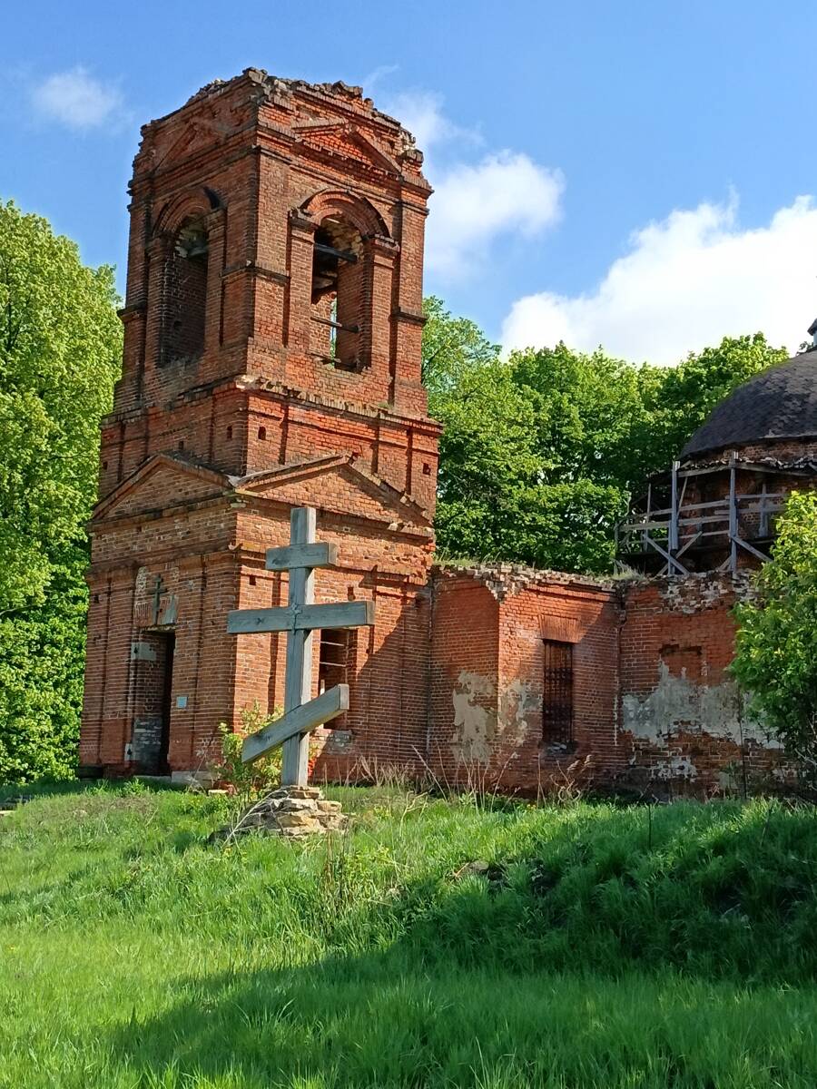 Церковь Сошествия Святого Духа, Головинщино (Данковский район, Липецкая область). общий вид в ландшафте