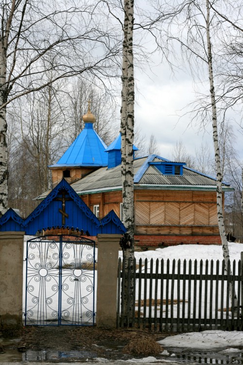 Церковь Почаевской иконы Божией Матери, Микунь (Усть-Вымский район, Республика Коми). общий вид в ландшафте