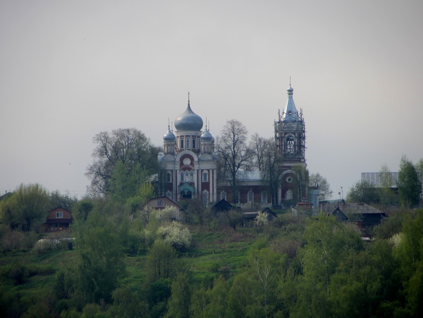 Просек. Церковь Николая Чудотворца. общий вид в ландшафте