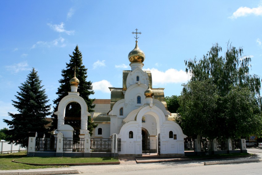 Церковь Андрея Первозванного, Тбилисская (Тбилисский район, Краснодарский край). общий вид в ландшафте