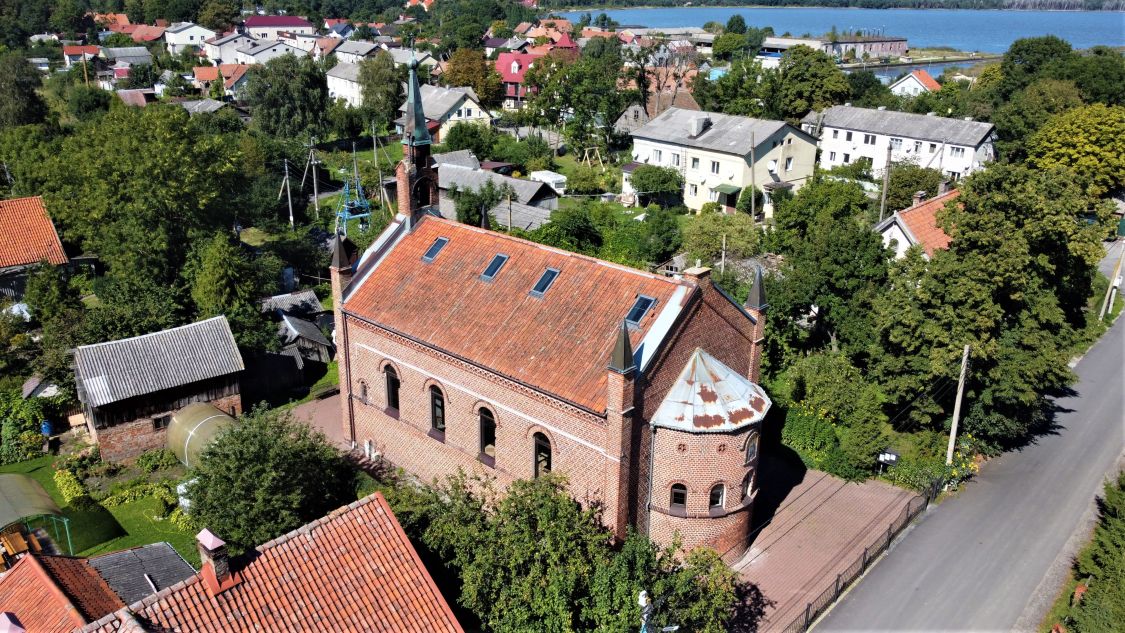 Церковь Сергия Радонежского, Рыбачий (Зеленоградский городской округ, Калининградская область). общий вид в ландшафте
