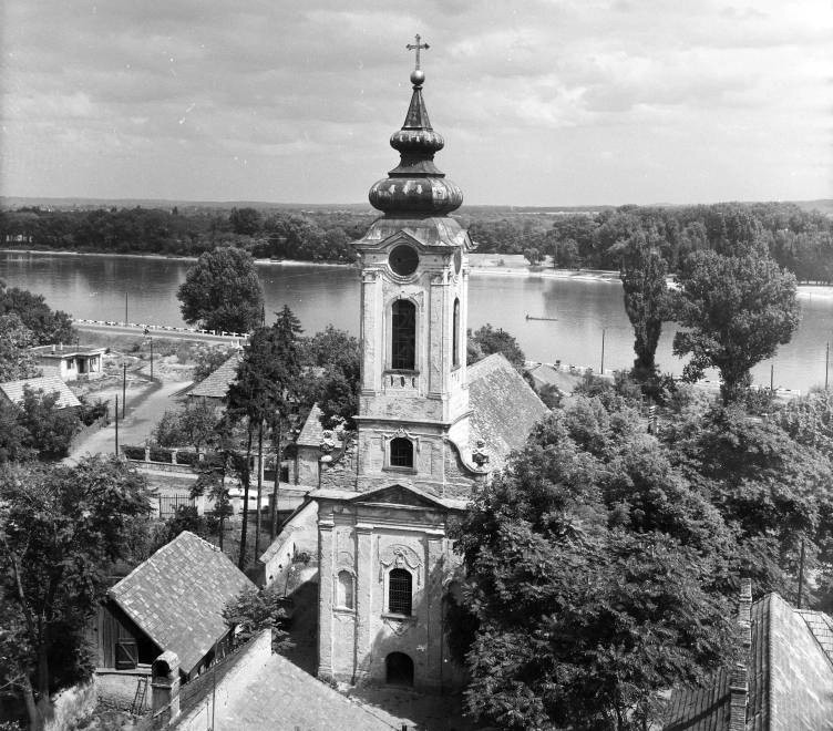 Сентендре. Церковь Спаса Преображения. архивная фотография, Преображенская (Табачская) церковь. Фото: 1955 г. Источник: http://www.fortepan.hu/_photo/display/91161.jpg