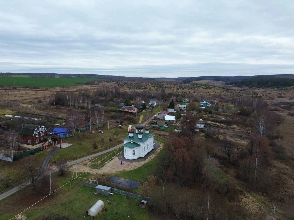 Церковь Никона Радонежского, Варварское (Кстовский район, Нижегородская область). общий вид в ландшафте