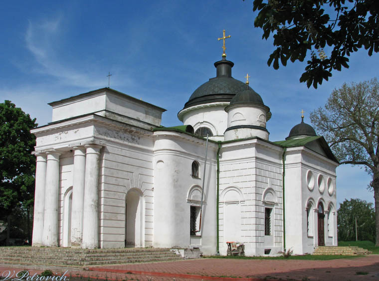 Качановка. Церковь Георгия Хозевита. общий вид в ландшафте