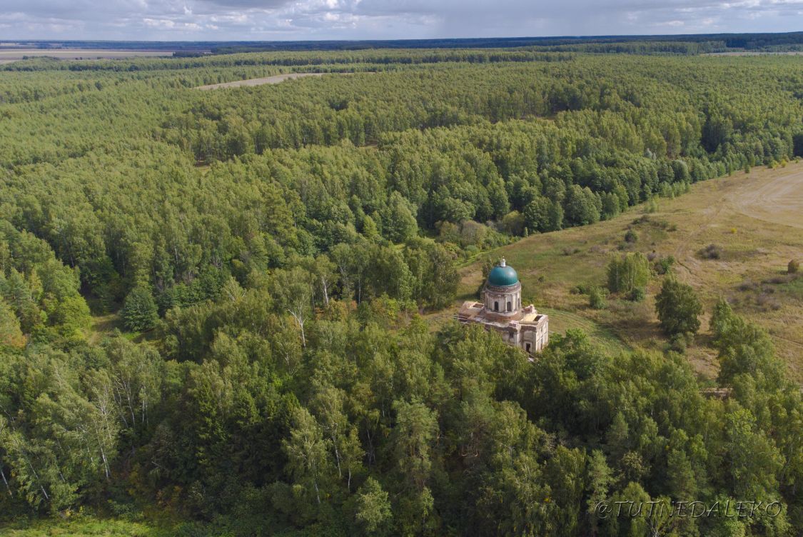 Малое Шипилово. Церковь Вознесения Господня. общий вид в ландшафте