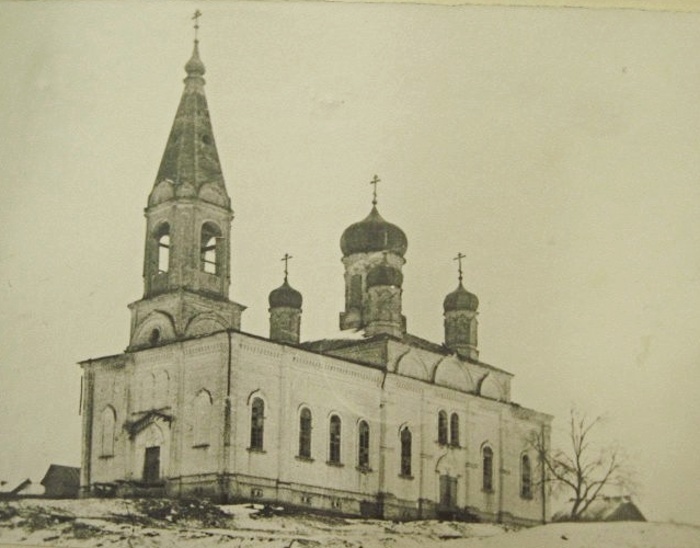 Церковь Благовещения Пресвятой Богородицы, Асташиха (Лысковский район, Нижегородская область). архивная фотография, Фото 1947 г. (Румянцев). ГКМФ. ГНИМА им. Щусева