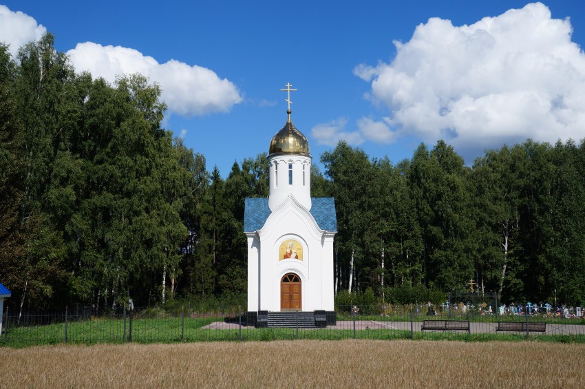Часовня Татианы, Курцево (Городецкий район, Нижегородская область). общий вид в ландшафте