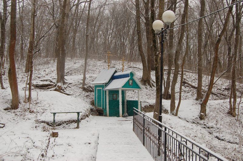 Свобода. Рождества Пресвятой Богородицы Коренная пустынь. Часовня Серафима Саровского. общий вид в ландшафте