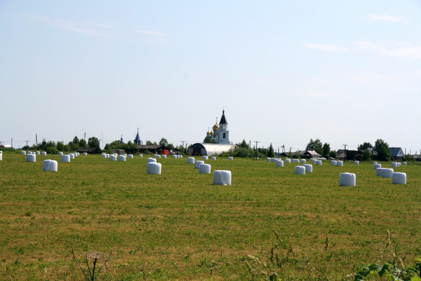 Важкурский Богородице-Рождественский монастырь, Важкурья (Корткеросский район, Республика Коми). общий вид в ландшафте