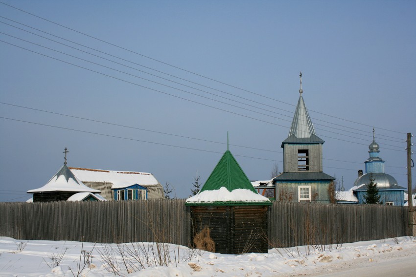 Важкурья. Важкурский Богородице-Рождественский монастырь. общий вид в ландшафте