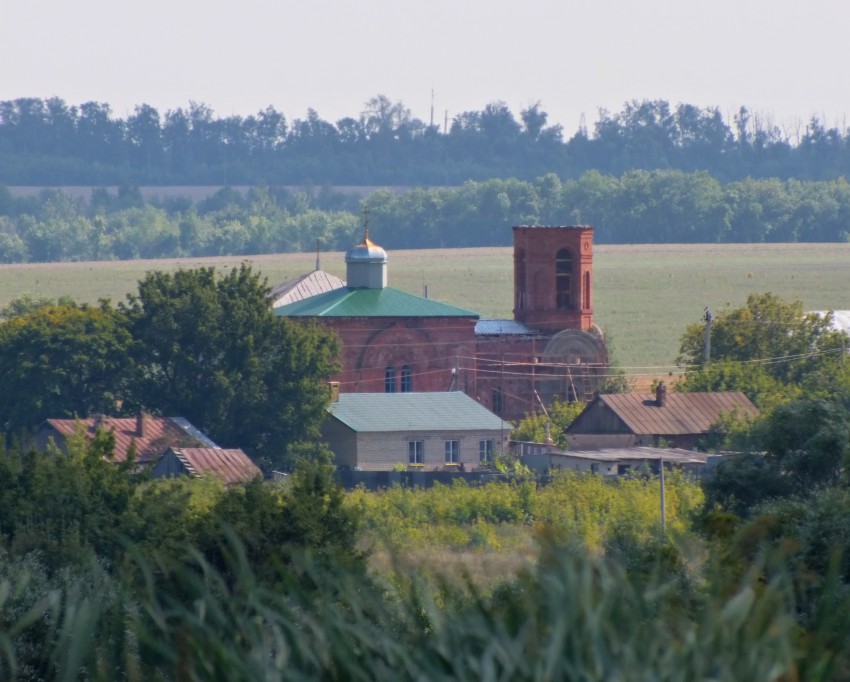 Кузовлёво. Церковь Георгия Победоносца. общий вид в ландшафте, Вид с севера. Снято с расстояния 1500 м