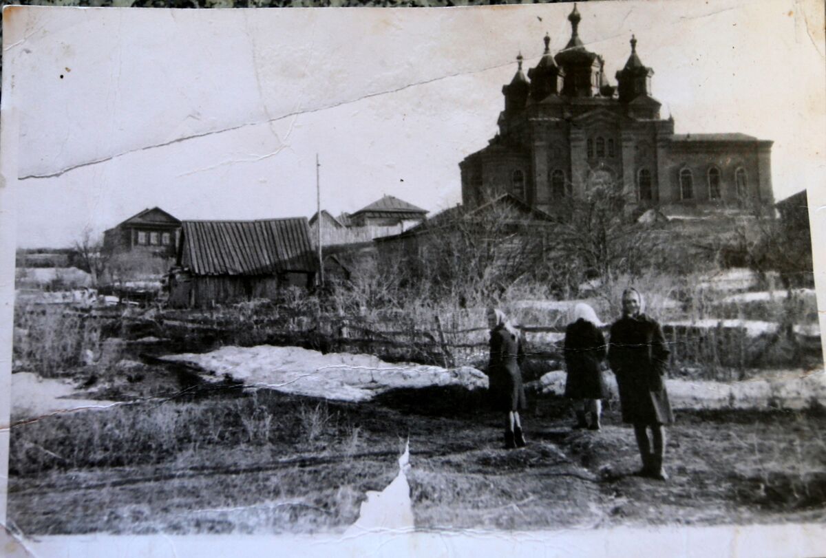 Церковь Спаса Нерукотворного Образа, Фроловское (Павловский район, Нижегородская область). архивная фотография, Апрель 1965г.