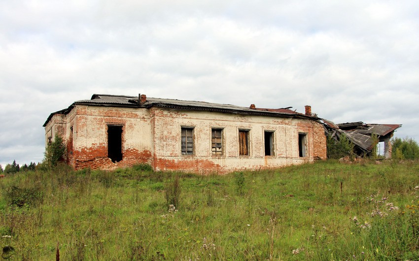 Щеткино. Церковь Николая Чудотворца. общий вид в ландшафте