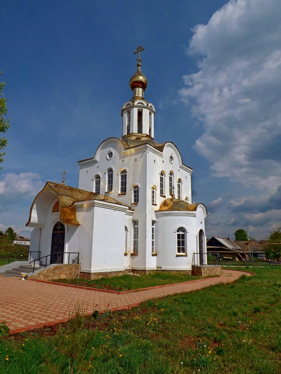 Косино. Церковь Николая Чудотворца. общий вид в ландшафте