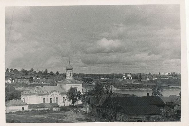 Церковь Печерской иконы Божией Матери, Зубцов (Зубцовский район, Тверская область). архивная фотография, Фото 1941 г. с аукциона e-bay.de