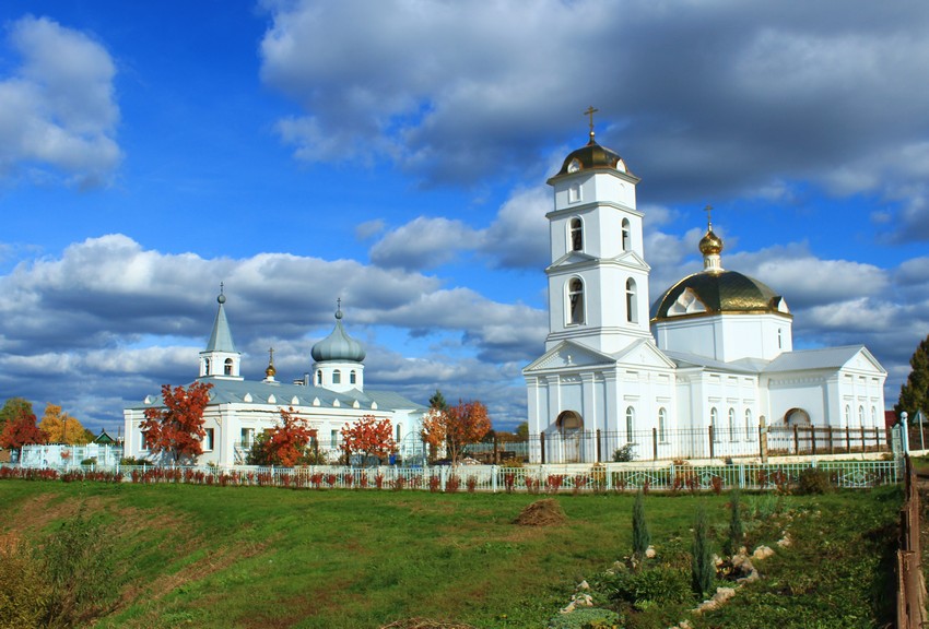 Смышляевка. Храмовый комплекс. Церкви Николая Чудотворца. общий вид в ландшафте