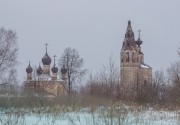 Храмовый комплекс. Церкви Успения Пресвятой Богородицы и Владимирской иконы Божией Матери, Вид с дороги Рыбинск-Большое село<br>, Ильинское, Большесельский район, Ярославская область