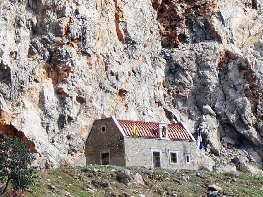 Церковь Николая Чудотворца, Селинари (Крит (Κρήτη), Греция). общий вид в ландшафте