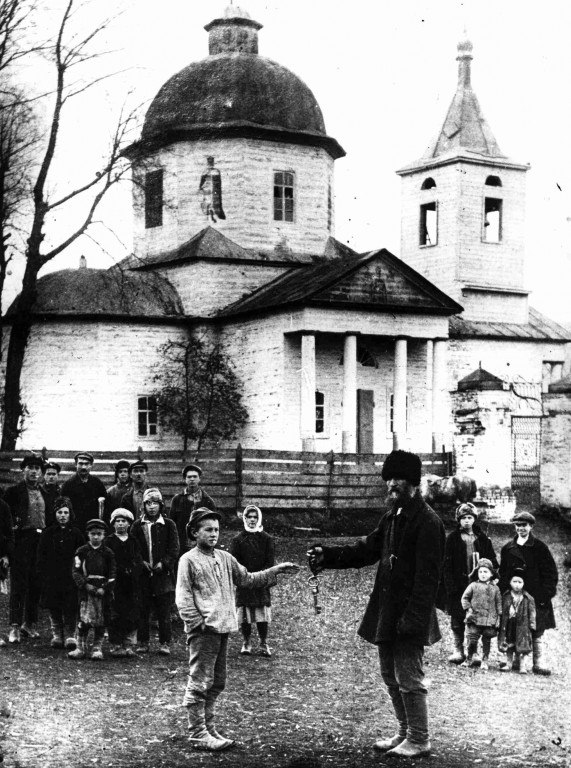 Сажное. Церковь Николая Чудотворца. архивная фотография, Частная коллекция. Фото 1920-х годов