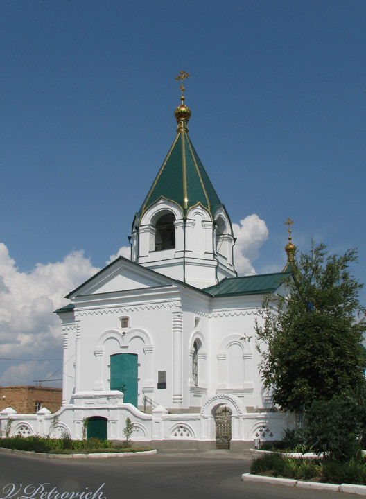 Церковь Иоанна Предтечи в колокольне церкви Николая Чудотворца, Бахмут (Бахмутский район, Украина, Донецкая область). общий вид в ландшафте