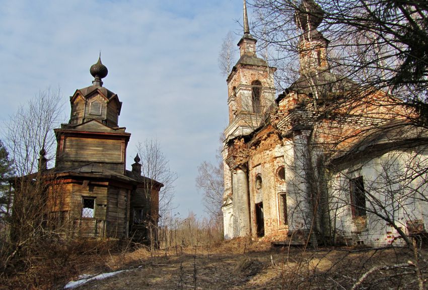 Храмовый комплекс Ширяевского прихода, Ширяево (Островский район, Костромская область). фасады, вид с юго-востока