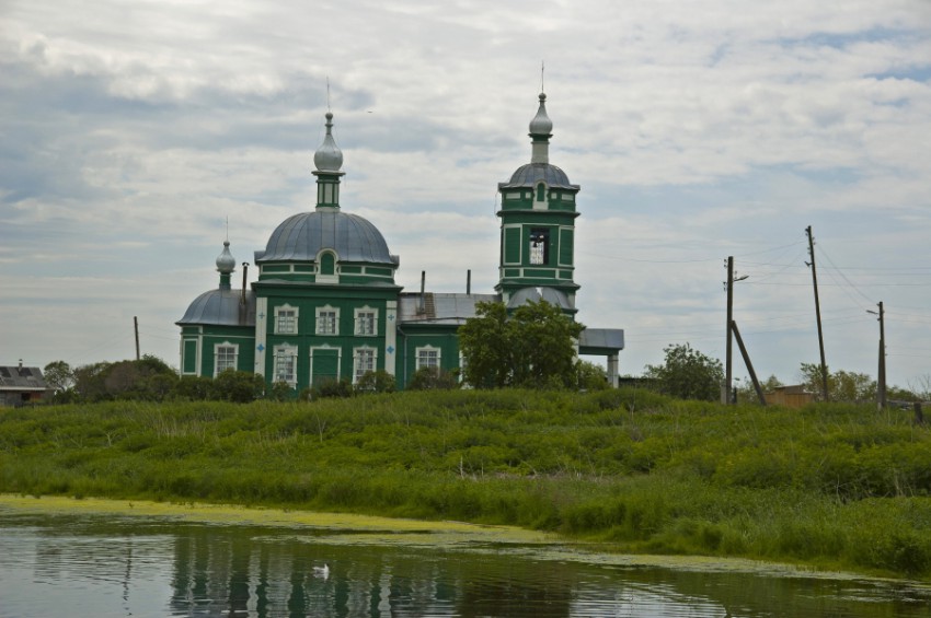 Иткуль. Церковь Николая Чудотворца. общий вид в ландшафте