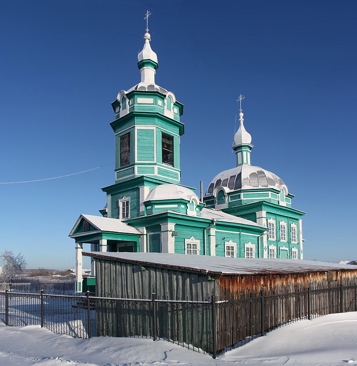 Иткуль. Церковь Николая Чудотворца. фасады, Вид с юго-запада