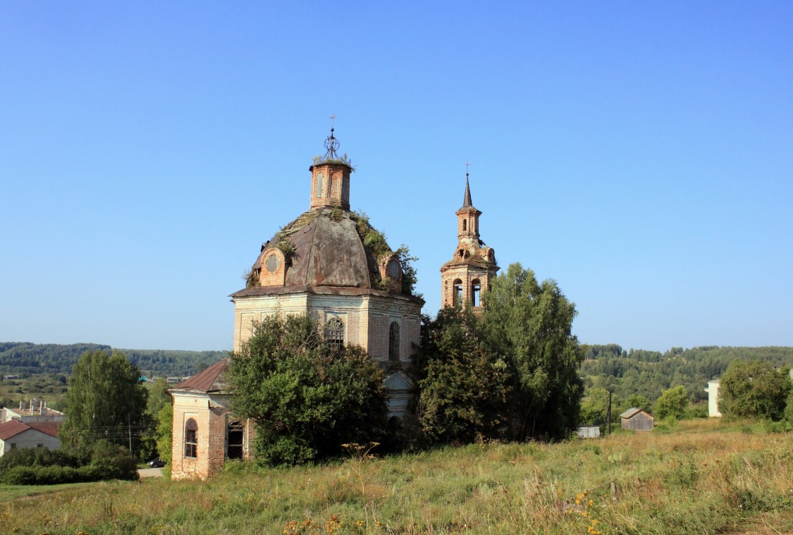 Лудяна. Церковь Спаса Преображения. фасады, Вид с северо-запада