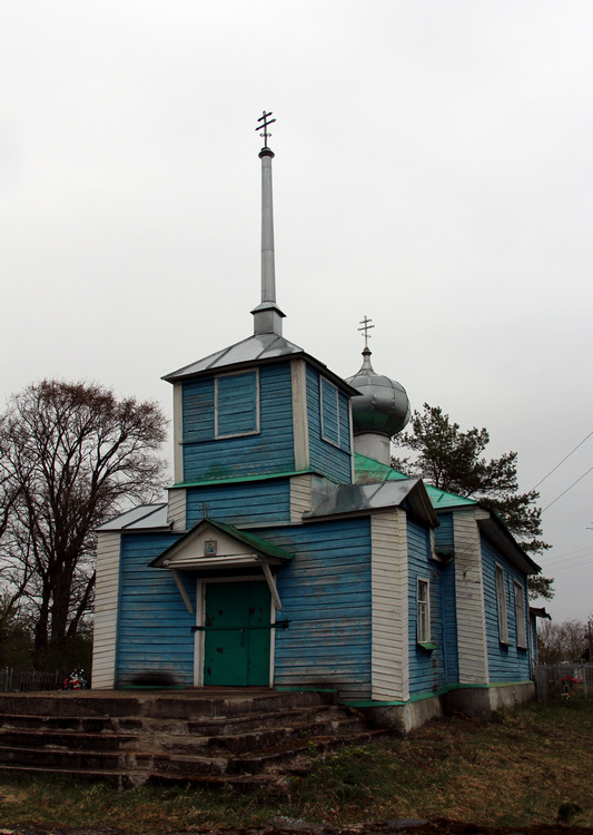 Церковь Георгия Победоносца, Палицы (Струго-Красненский район, Псковская область). общий вид в ландшафте