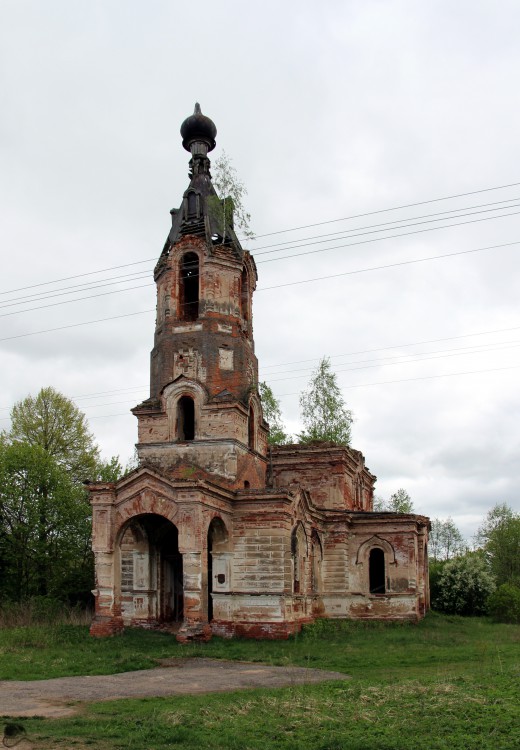 Слободка. Церковь Николая Чудотворца. общий вид в ландшафте