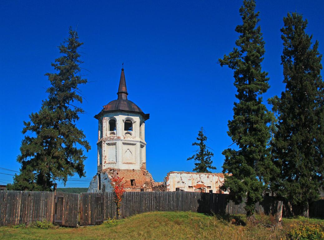 Церковь Сретения Господня, Бельск (Черемховский район, Иркутская область). общий вид в ландшафте, Вид с юга