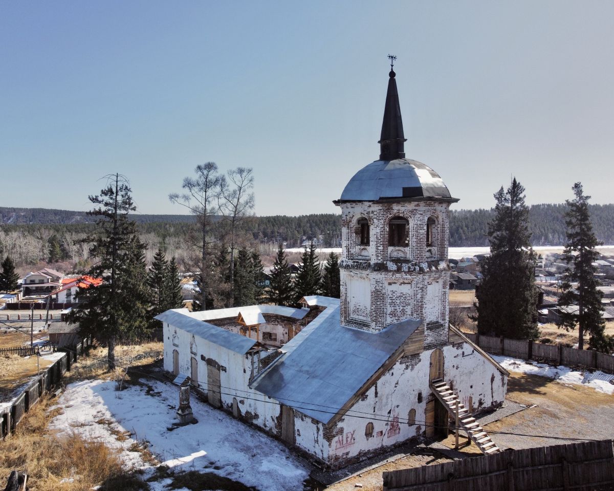 Церковь Сретения Господня, Бельск (Черемховский район, Иркутская область). общий вид в ландшафте, Вид с СЗ