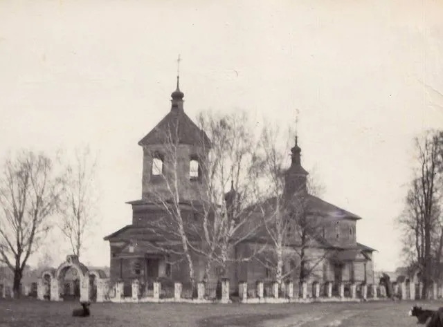 Церковь до разрушения., архивная фотография. Церковь Николая Чудотворца, Горицы (Навашинский район, Нижегородская область)